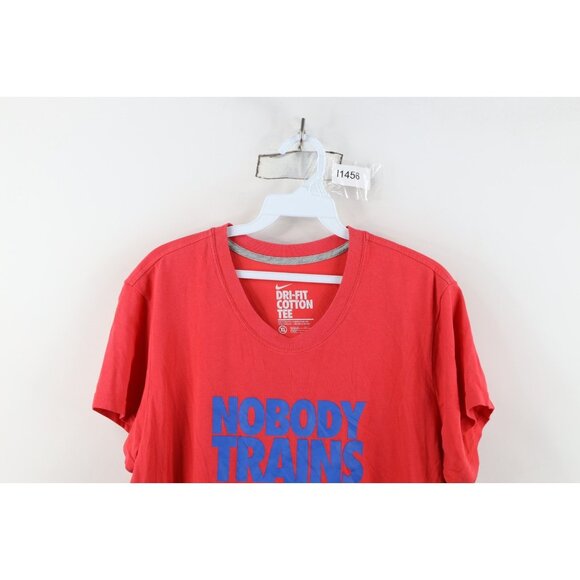 Vintage Y2K Nike Womens XL Travis Scott Center Swoosh Short Sleeve T-Shirt Pink - Picture 2 of 16